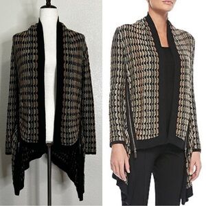 NIC + ZOE Side Zip Open Front Drape Cardigan Sweater, Size 2P